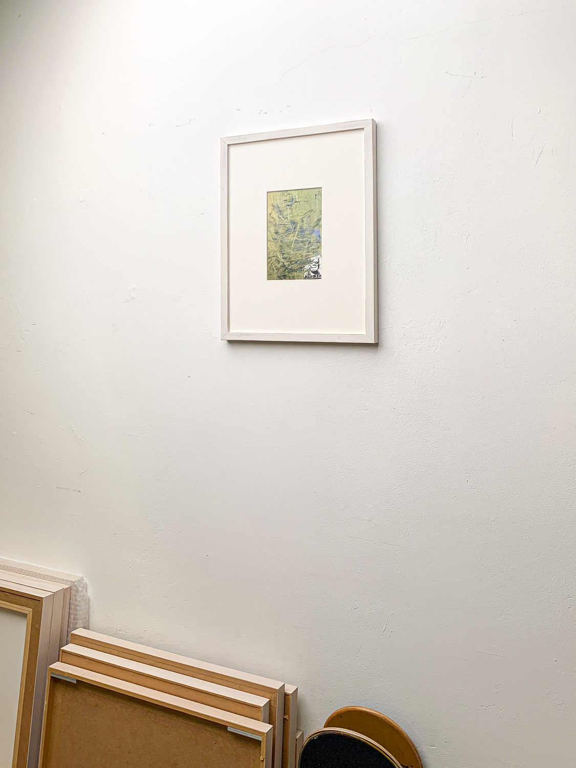 Studio view with a work from the archive, 2007.